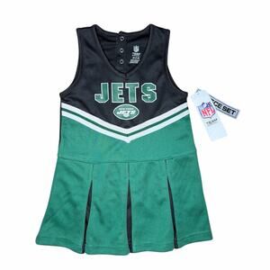 NWT NFL Team Apparel New York Jets Toddler Cheerleader Dress ONLY Size 4T